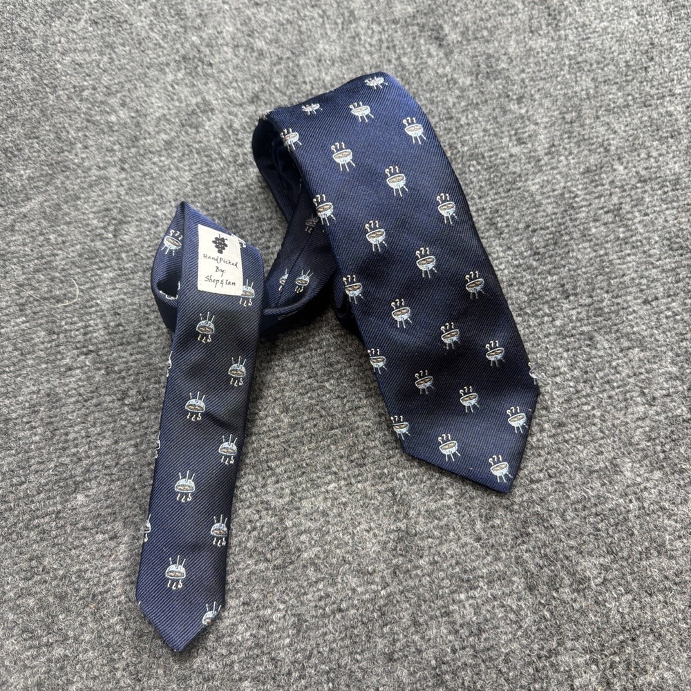 Vineyard Vines Silk Skinny Tie GRILLING‎ BBQ SUMMER "Handpicked by Shep & Ian"